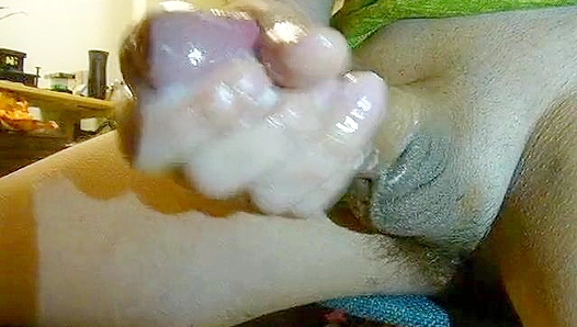 Stud Blasts Massive Load, Drenching Muscular Dick in Thick Cum