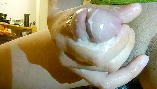 Stud Blasts Massive Load, Drenching Muscular Dick in Thick Cum