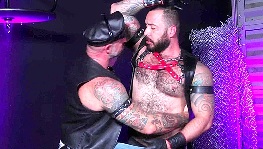 Leather Daddy Rims and Pounds Hairy Latino  "Men Over 30" Wildly