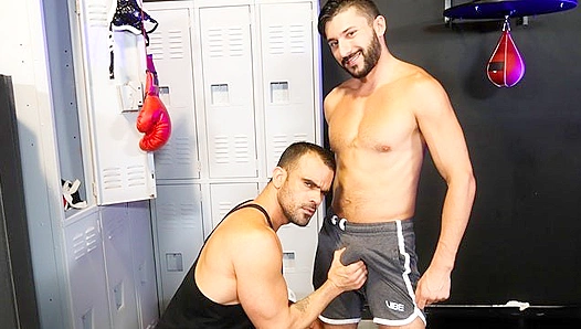 ExtraBigDicks Cub Damien Crosse Gets Pounded Raw in Gym Locker Room