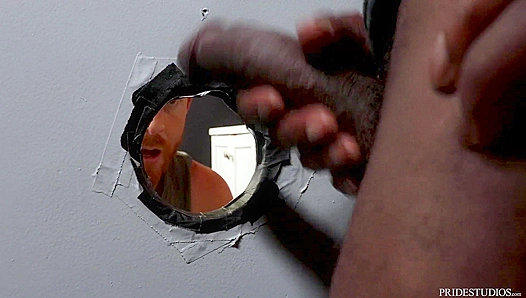 Glory Hole Action - Tattooed Redhead Gets Pounded by Extra Big BBC Dicks