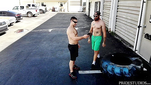 Shoves His Dick In The Loser’s Face After Crushing Him In The Gym