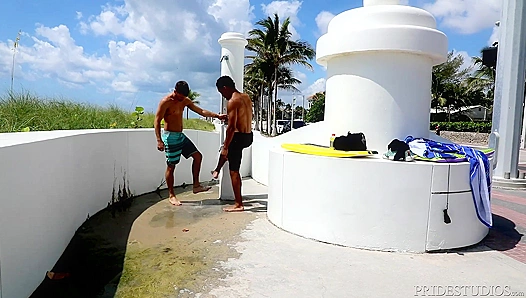 Latino Surfer Hunk DylanLucas Pounds His Buddy Senseless in the Cabana