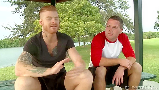 Muscle Hunk Daddy Fucks His Friend, Rimming His Ass For A Fucking Change