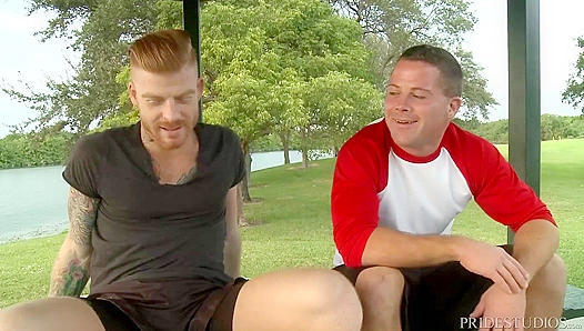 Muscle Hunk Daddy Fucks His Friend, Rimming His Ass For A Fucking Change