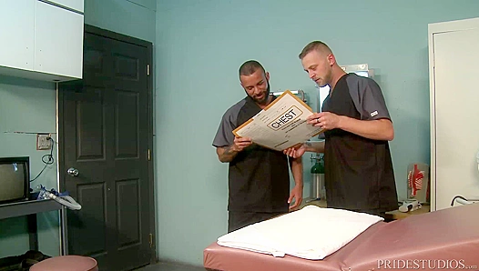 Rough Muscle Doctor Pounds His Screaming Interns in Wild Group Fucked Session