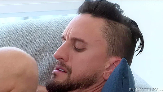 Napping Daddy Wakes Up to Young Hunk Fucking Sucking His Massive Cock