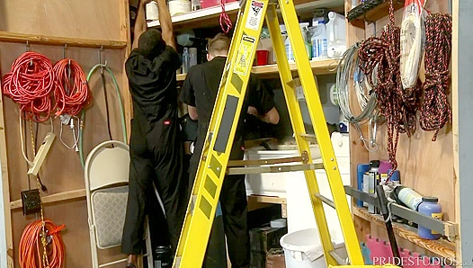 Handyman Pounds His Ebony Co-Worker Senseless With a Massive Dick