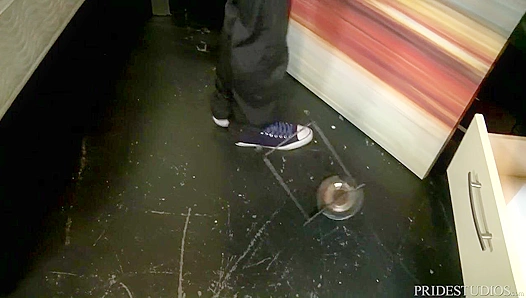 Hell, Watch This Hung Mover Get Pounded by 2 Massive Cocks at Once