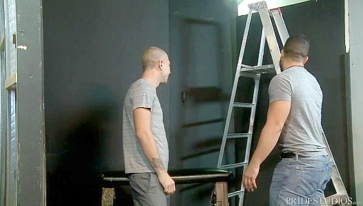 Dudes Over 30 with Massive Cocks Slam Each Other in a Filthy Warehouse Hookup