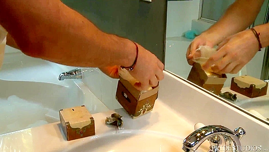 Giant Cocks Unleashing Loads in the Fucking Bath