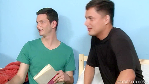 Cock Virgins Get Wild in Dorm Room Fleshlight Fun With Dirty-Talking Friend