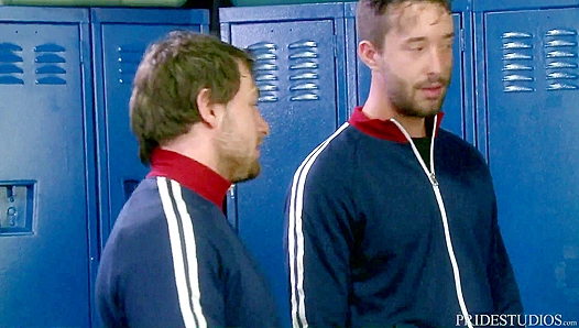 Cock Virgins Get Pounded in the Locker Room Group Sucking Session