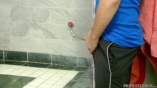 Twink Gets Hammered by Extra Big Dicks in Steamy Shower Action