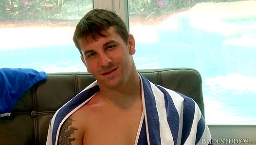 Huge Cocks in Tight Blue Swimsuits Getting Pounded Raw