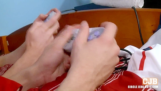 Gamers Turn Wild, Jerking Off and Swallowing Deep