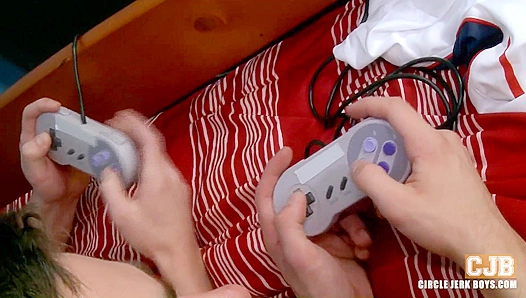 Gamers Turn Wild, Jerking Off and Swallowing Deep