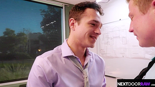 Hunks Relieve Stress with Each Other’s Massive Cocks in the Office