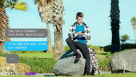 Sk8ter Gets Pounded by Twink Stranger Trevor Harris, Cristiano