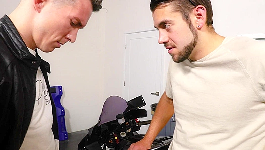 Dante Colle Rides Tight-Assed Hunk Isaac Parker On Motorbike