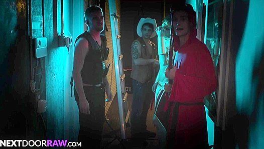 Fucked Raw in the Haunted House Dungeon, Twink Trevor Harris Gets Pounded Mercilessly