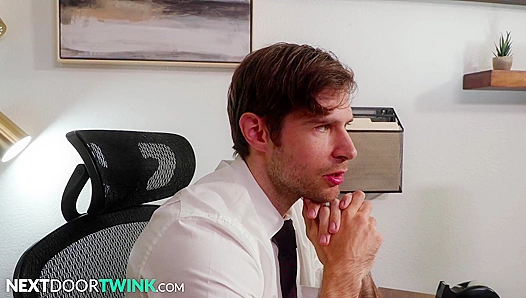 Sexy Stepfather Hires Twink Stepson To 'Work' At His Firm - David Skylar, Jack Bailey - NextDoorTwin