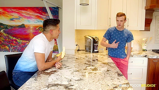 NEXTDOORTWINK Little Stepbrother Caught Watching, Joins In