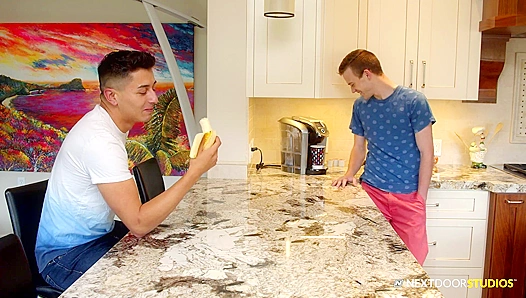 NEXTDOORTWINK Little Stepbrother Caught Watching, Joins In