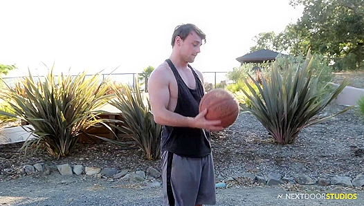 NextDoorTwink Basketball Court BJ And Fuck