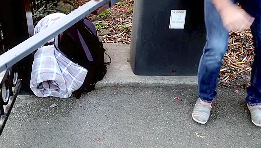 Next Door Twink Threesome On The Stairs