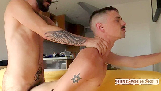 6 lads wanking in circle shoot 9 loads in water pistol Run next door to fuc