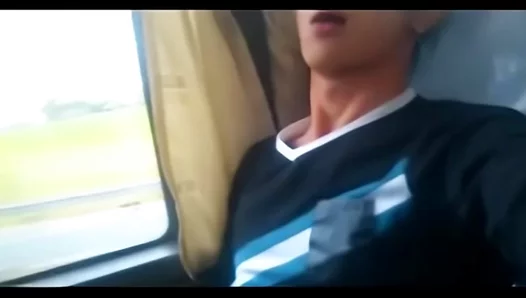 Asian Men Get Intimate On Public Bus In naughty Gay Sex Scene
