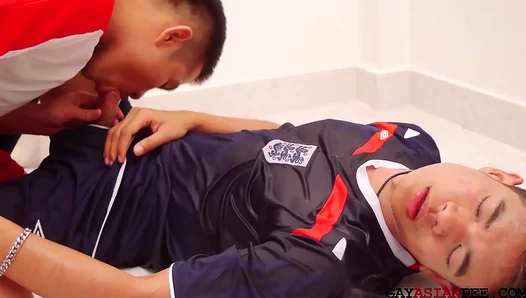 Asian Stud Gets Barebacked and Pissed On After Intense Dick Sucking Session