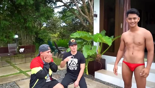 Handsome Japanese Twink 18+ Gets Seduced By Poolside Asian Stud