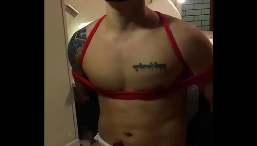 Tattooed Asian Hunk Tantalizes in Intense BDSM Orgasm Denial Session