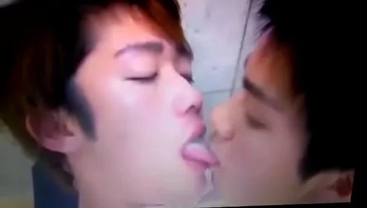 Young 18+ Asian Boys 18+ Share Intense Tongue Kissing in Hot Gay Moment
