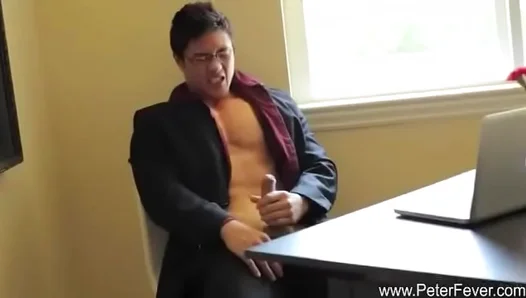 Asian Man With Glasses Enjoying Intimate Gay Moments
