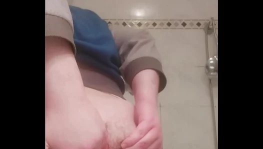 Gay Rosebud Explored: Dildo Fun After Bathroom Action