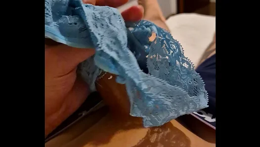 Guy Jerks Off with Girlfriend’s Panties in Sexy Homemade Solo Scene