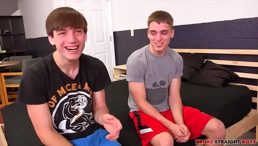 Broke Straight Jock Brady Gets His First Blowjob From A Hungry Guy