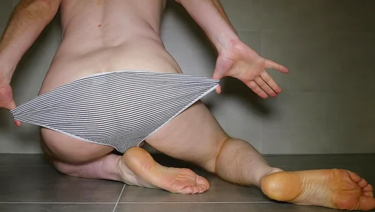 Guy Next Door Enjoys Panties, Cock, and Ass Play Solo – Real Redhead, Shaved, Pale Skin