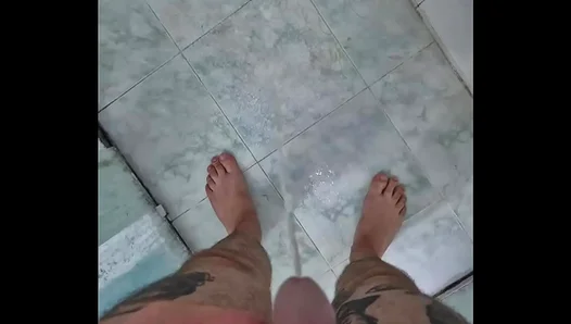 Tasty Pissing Fetish in the Bathroom – Amateur Brazilian Solo Gay Action
