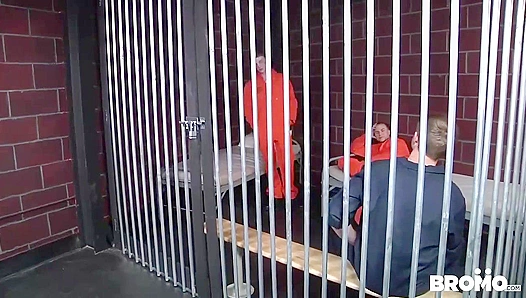 Prison Orgy: Eli Hunter, Zane Anders, Donny Forzo, Sebastian Young Unleash Desire - Bromo US