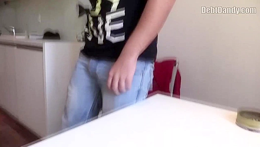 Indebted Hottie Takes One for the Books - Facial Frenzy