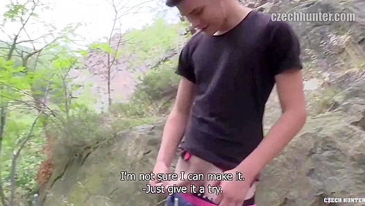 Huge Load Covers Bubble-Butt Czech Twink's Ass - XXX Gay