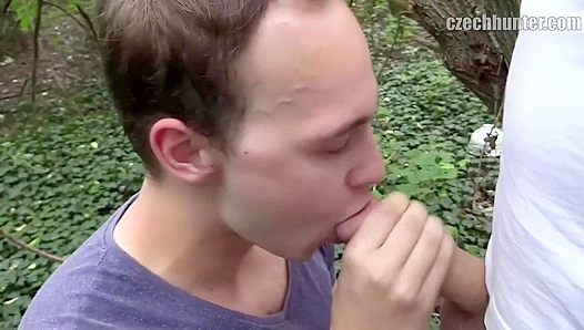 XXX Gay - Wild Three-Way Anal Adventure in the Woods