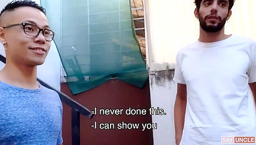 Hot Latin Stepbro Threesome Ends in Messy Facial Bliss