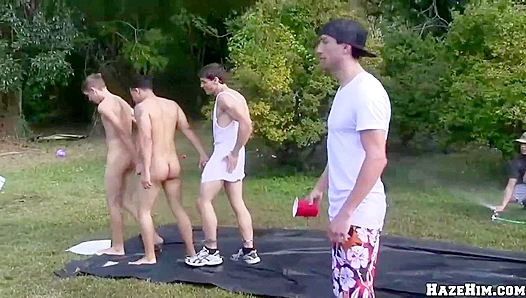 Haze Him Hard - Outdoor Humiliation Leads to Rough Anal