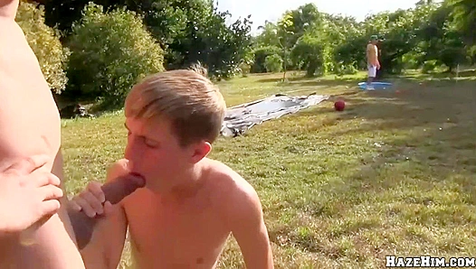 Haze Him Hard - Outdoor Humiliation Leads to Rough Anal