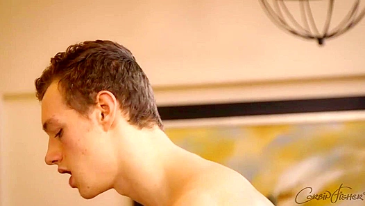 Two Brunette Hunks Get Sideways Hardcore Anal Action - Corbin Fisher